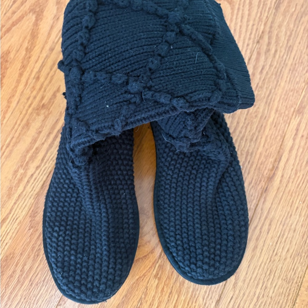 UGG Black Textured knit women’s boots